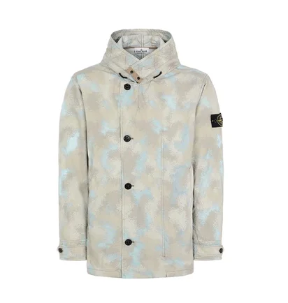 Stone Island Camo Dévoré Watro-TC Jacket (Beige / Grau)