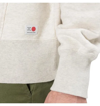 Edwin Raglan-Sleeve Hoodie (Cremefarbe)