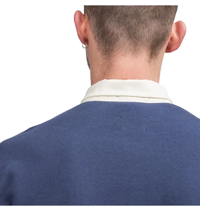 Aimé Leon Dore Ribbed Shoulder Rugby Shirt (Navy)