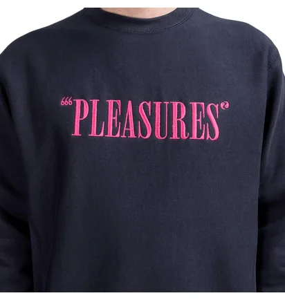 Pleasures Balance Embroidered Premium Crewneck (Navy)