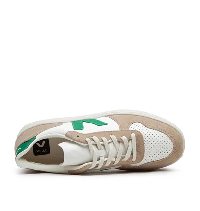 Veja V-10 Chromefree Leather (Weiß / Braun / Grün)