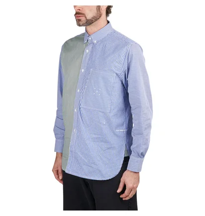 Pop Trading Company Checked BD Shirt (Blau / Grün / Weiß)