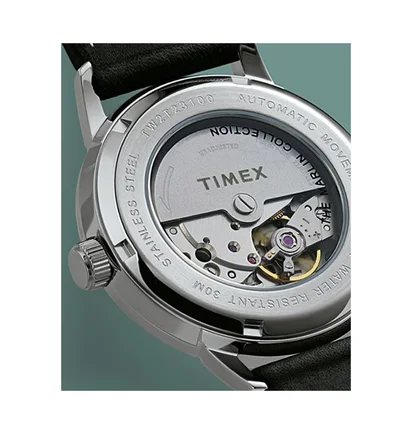 Timex Archive Marlin Automatic 40mm Leather Strap (Braun / Silber)