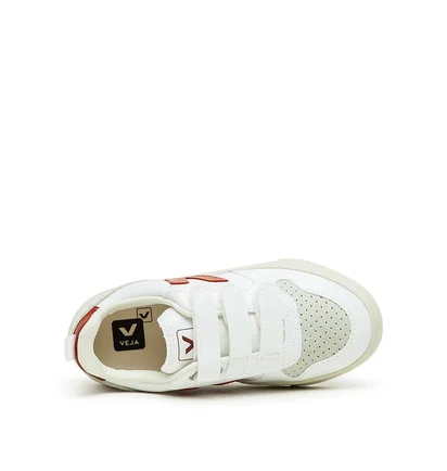 Veja Kids V-10 Velcro CWL (Weiß / Rot)
