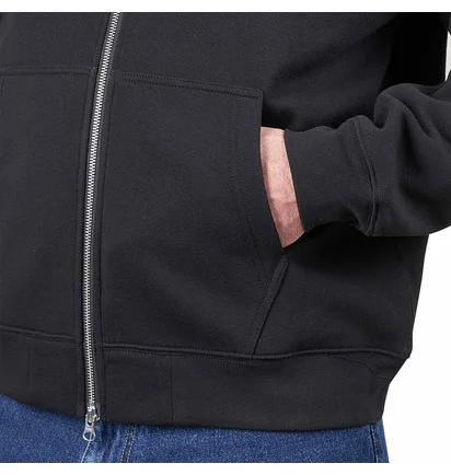 Dime Cursive Small Logo Zip Hoodie (Schwarz)