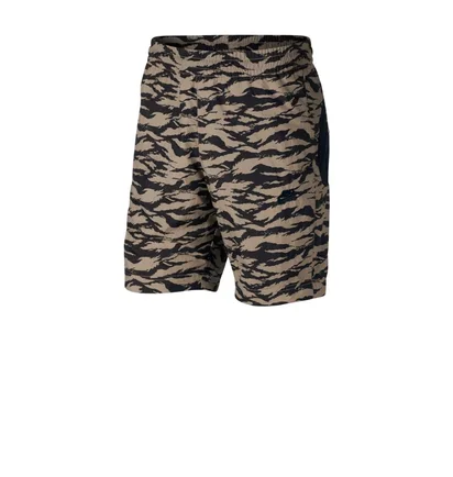 Nike NSW Printed Swoosh Woven Shorts (Khaki / Schwarz)