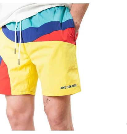 Aimé Leon Dore Color Blocked Swim Trunks (Blau)