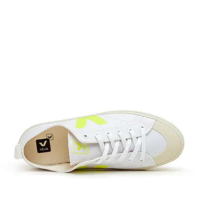 Veja Nova Canvas White Jaune Fluo (White / Yellow)