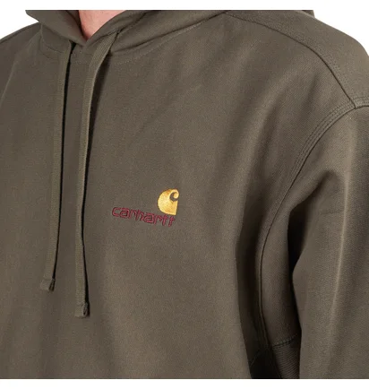 Carhartt WIP Hooded American Script Sweatshirt (Grün)