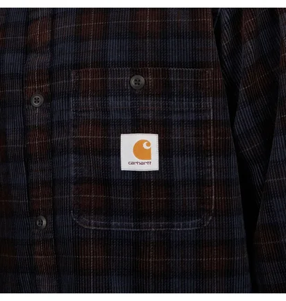 Carhartt WIP Flint Shirt Breck Check Print (Blau / Schwarz)