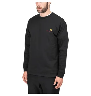 Carhartt WIP American Script Longsleeve (Schwarz)