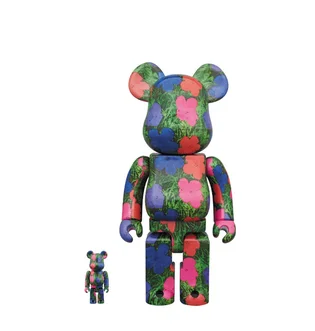 Medicom 100% + 400% Andy Warhol Flowers Be@rbrick Toy