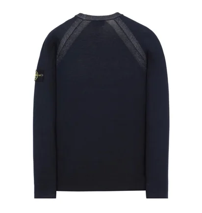 Stone Island Reversible Knit Pullover (Navy)