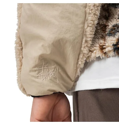 Stüssy Lima Jaquard Sherpa Jacket (Beige)