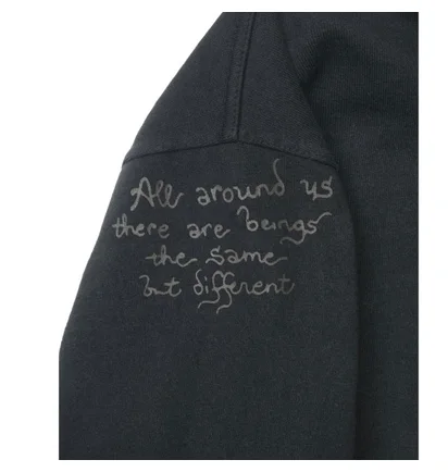 Brain Dead Tonal Type Print Hoodie (Schwarz)