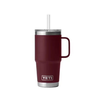 Yeti Rambler 25oz Straw Mug (Weinrot)