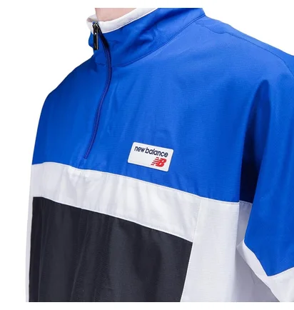New Balance Athletics Windbreaker Pullover (Blau / Weiß)