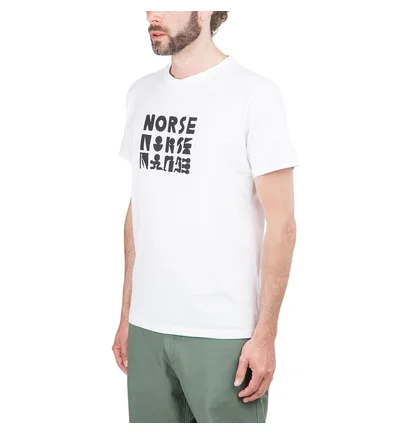 Norse Projects x Geoff McFetridge Niels Logo T-Shirt (Weiß)