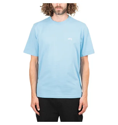 Stüssy Stock Logo Crew T-Shirt (Blau)