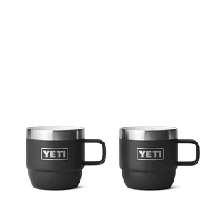 Yeti Rambler 6oz (177ml) Stackable Mugs (Schwarz / Silber)