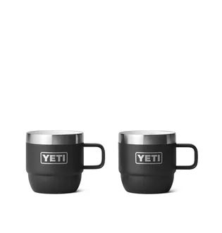 Yeti Rambler 6oz (177ml) Stackable Mugs (Schwarz / Silber)