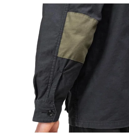 Neighborhood Combat LS Shirt (Schwarz / Oliv)
