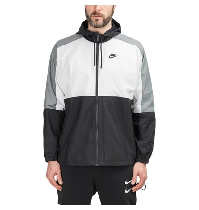 Nike Retro Woven Jacket (Schwarz / Weiß / Grau)