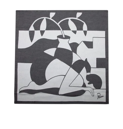 Parra Lost Seeds Kitchen Towel (Schwarz / Weiß)