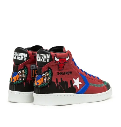 Converse x Chinatown Market 'Chicago Bulls Championship Jacket' Pro Leather Hi (Rot)