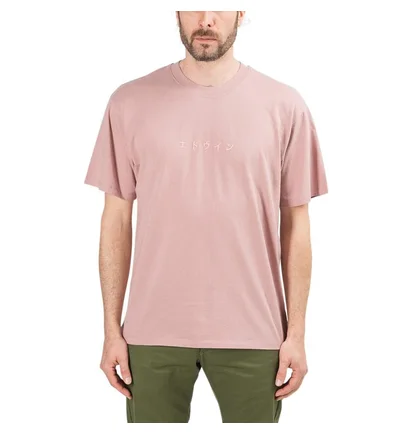Edwin Katakana Embroidery TS Cotton Single Jersey (Pfirsich)