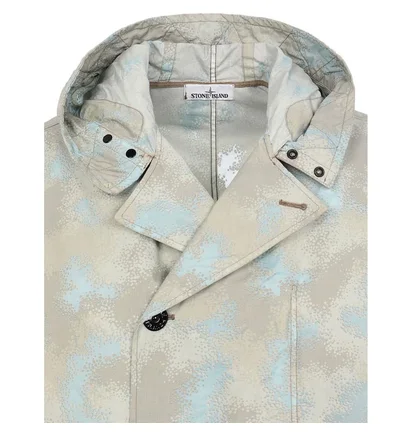 Stone Island Camo Dévoré Watro-TC Jacket (Beige / Grau)