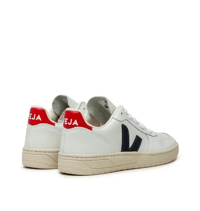 Veja WMNS V-10 Leather (Weiß/ Blau / Rot)
