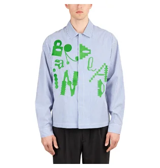 Brain Dead Gastromaniac Button Up Shirt (Blau)