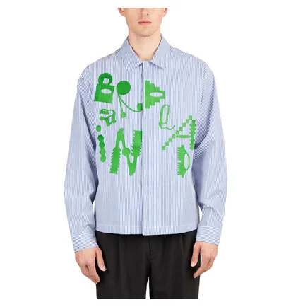 Brain Dead Gastromaniac Button Up Shirt (Blau)