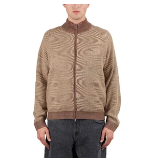 Dime Double Zipper Knit (Beige / Braun)