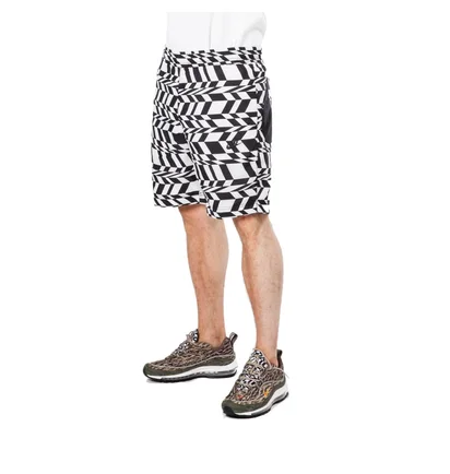 Nike NSW Printed Swoosh Woven Shorts (Weiß / Schwarz)