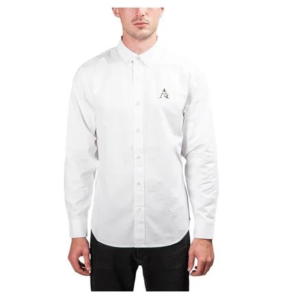 Aimé Leon Dore Floral Logo Classic Oxford Shirt (Weiß)