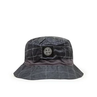 Stone Island Reflective Grid Bucket Hat (Schwarz)