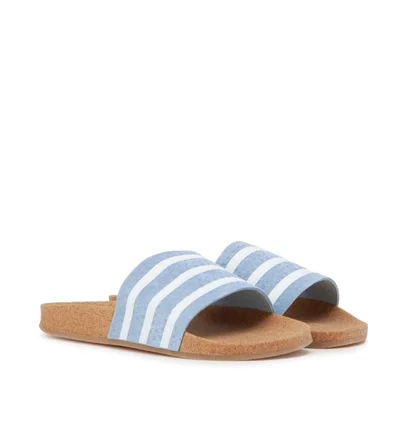 adidas Adilette Cork W (Aschblau / Weiß / Gummi)