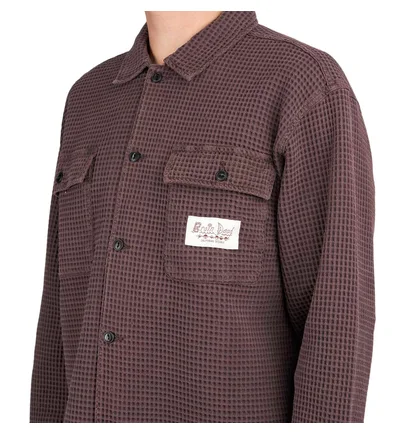 Brain Dead Waffle Button Front Shirt (Braun)