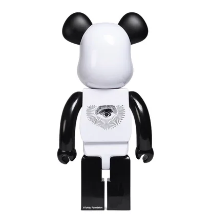 Medicom 1000% Freemasonry x Fragment Design Be@rbrick Toy (Weiß / Schwarz)