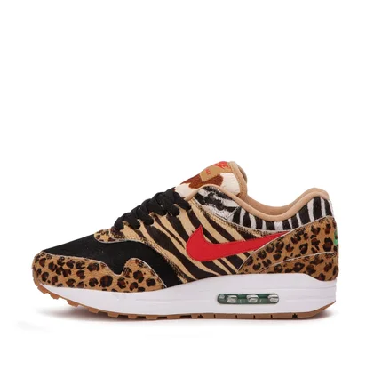 atmos x Nike Air Max 1 DLX “Animal Pack 2.0” (Weiß / Rot / Bison / Grün)