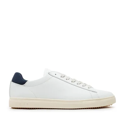 Clae Bradley Essentials White Leather (Weiss / Navy)