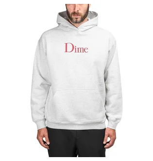 Dime Classic Logo Hoodie (Grau / Rot)