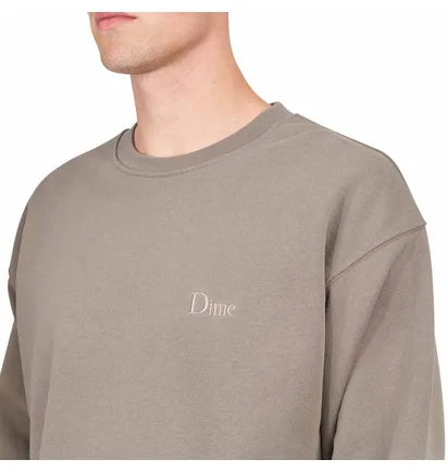 Dime Classic Small Logo Crewneck (Braun)