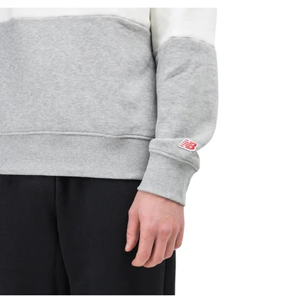 New Balance MT93545 BKW Athletics Stadium Hoodie (Schwarz / Weiss / Grau)