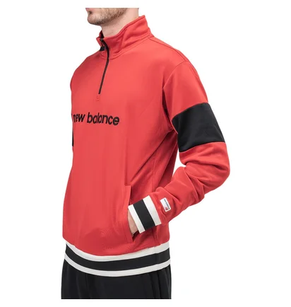 New Balance MT93545 REP Athletics Stadium Pullover (Rot / Schwarz)