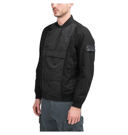 Stone Island 'Ghost Piece' Diagonal Wool Pullover (Schwarz)