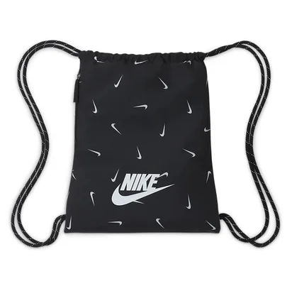 Nike Heritage Gymbag (Schwarz / Weiß)