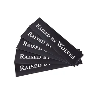Raised by Wolves Logotype Stickers (5 Pack) (Schwarz)